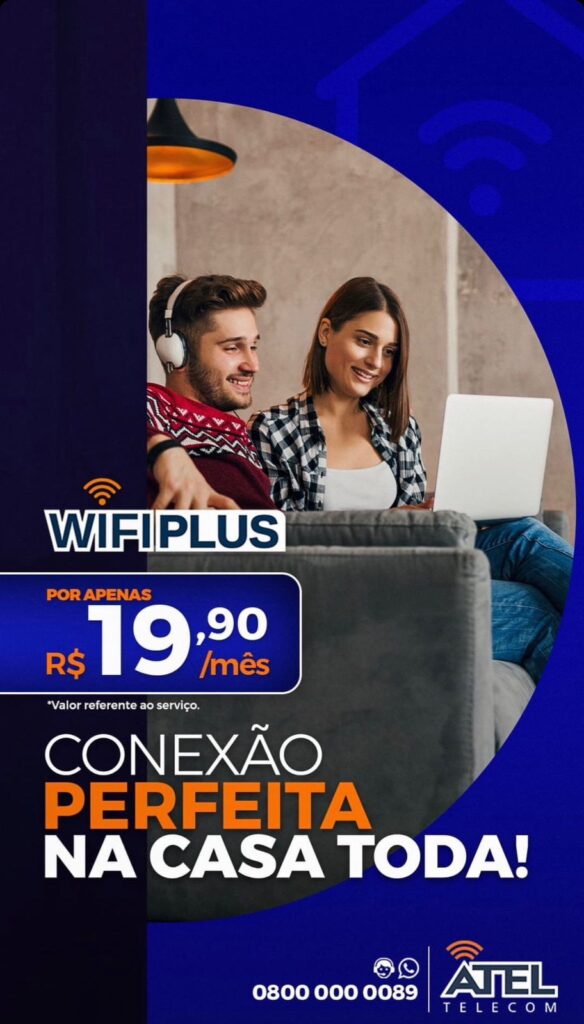 O Wi-Fi Plus é o mais novo serviço da Atel Telecom; sinal potente em toda residência!