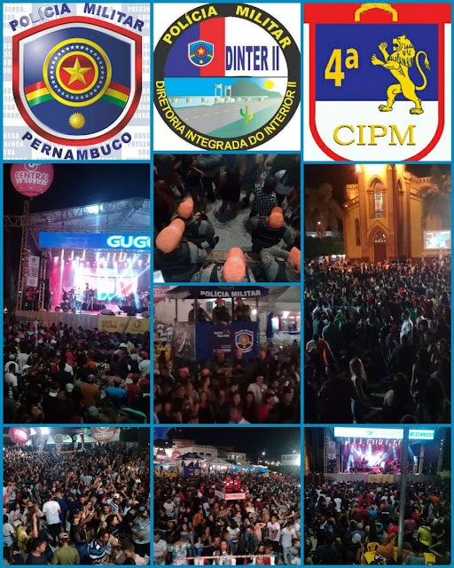 Polícia Militar (4ª CIPM) realiza segurança na 2ª noite das Festividades da Padroeira de Tacaratu, PE