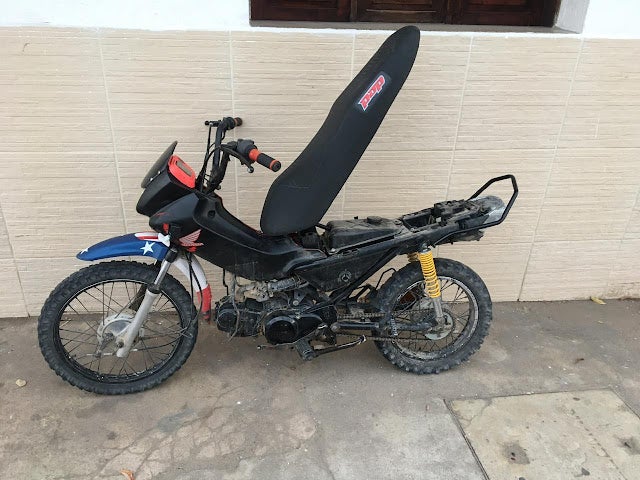 Motocicleta com Chassi Suprimido e com características adulterada é apreendida pela PM, em Tacaratu-PE