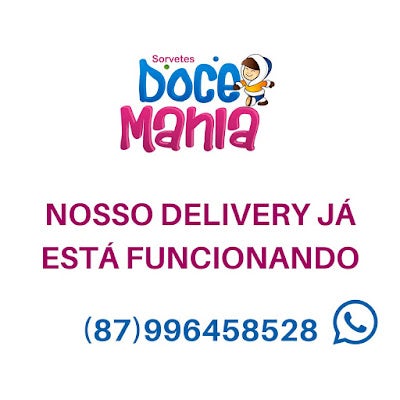 Sorveteria Doce Mania de Petrolândia, está com serviço de Delivery; faça seu pedido sem sair de casa!