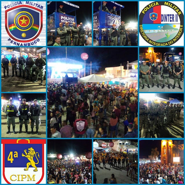 Polícia Militar (4ª CIPM) realiza segurança na 3ª noite das Festividades da Padroeira de Tacaratu, PE