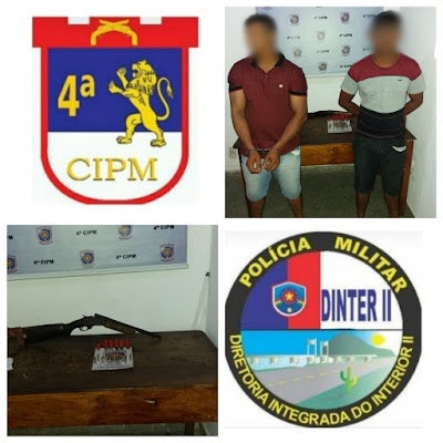 Dupla é presa pela PM por posse de arma de fogo e munições na Zona Rural de Jatobá, PE