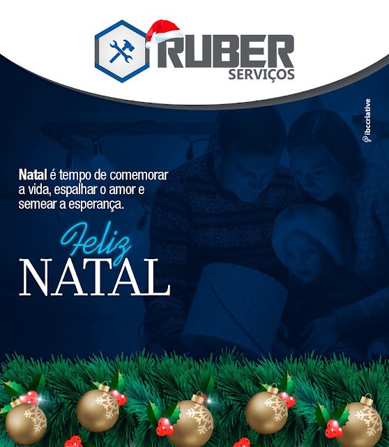 Mensagem de Natal para clientes e amigos da Ruber Serviços de Petrolândia