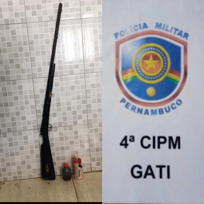Polícia apreende espingarda artesanal na Zona Rural de Jatobá (PE)