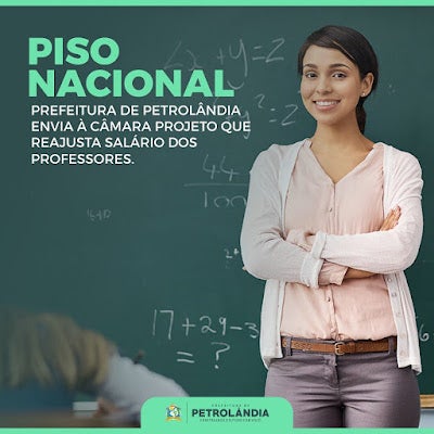 Prefeitura de Petrolândia envia à Câmara projeto que reajusta salário dos professores
