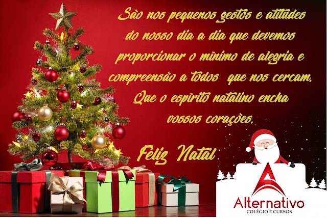 Alternativo – Colégio e Cursos de Petrolândia deseja a todos um Feliz Natal!