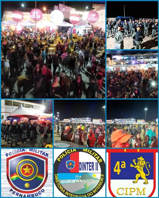 Polícia Militar (4ª CIPM) garante segurança na 8ª noite das Festividades da Padroeira de Tacaratu, PE