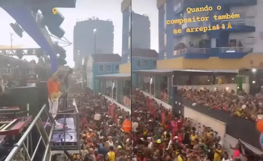“Olha que coisa linda!” Carlinhos Maia mostra multidão cantando “Diga que Valeu”, do pauloafonsino Fredson da Zuê, no Carnaval de Salvador