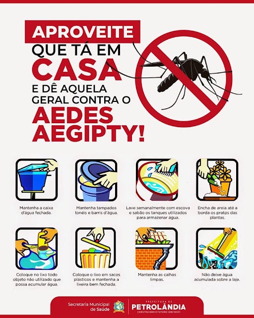Prefeitura de Petrolândia reforça campanha contra a Dengue, nesse período de quarentena
