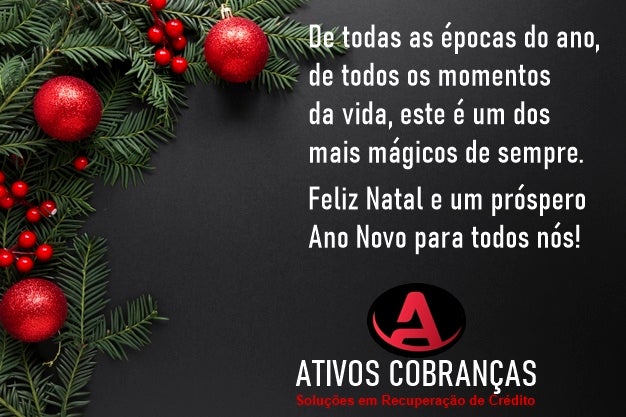 Votos de Feliz Natal da Ativos Cobranças – Soluções em Recuperação de Crédito de Petrolândia e região