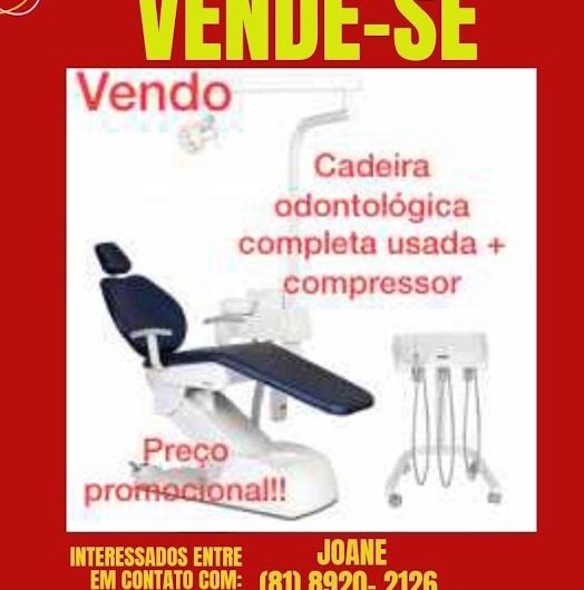Classificados: Vende-se em Petrolândia uma cadeira odontológica completa – acompanhada de compressor