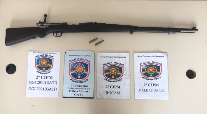 Em ação conjunta GATI – 2ª CIPM, GATI – 1ª CIPM apreendem arma de fogo na Zona Rural de Cabrobó