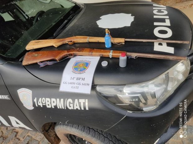 Sertão: Polícia apreende armas na Zona rural de Calumbi