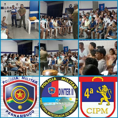 Proerd ministra palestra sobre prevenção às drogas na Escola Municipal Aroeira, em Petrolândia