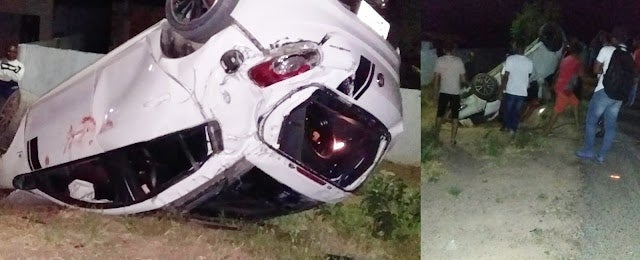 Acidente envolvendo três veículos é registrado na PE 375, em Tacaratu-PE [Vídeo]