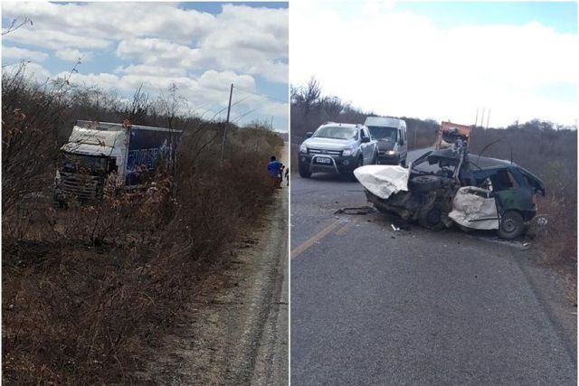 Acidente entre carro e caminhão da banda Cavaleiros do Forró deixa um morto