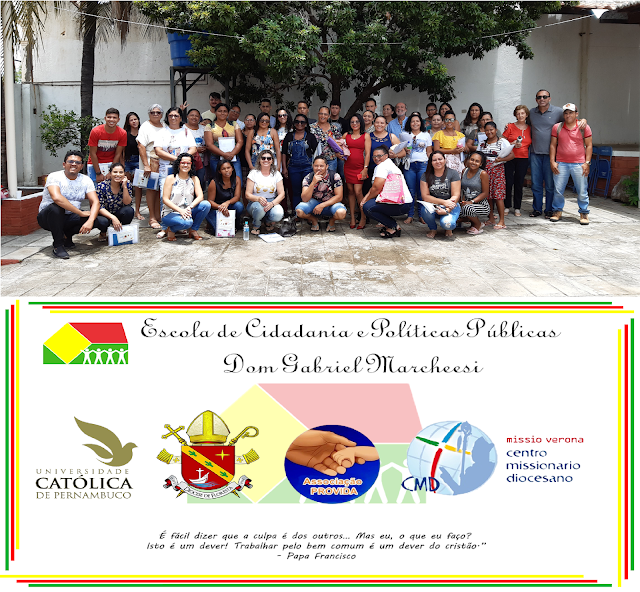 1º Módulo da Escola de Cidadania e Políticas Públicas 2020, é realizado pela Associação PROVIDA, UNICAP e Diocese de Floresta