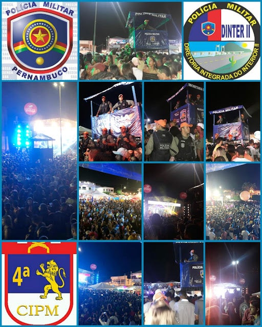 Polícia Militar (4ª CIPM) garante segurança na 9ª noite das Festividades da Padroeira de Tacaratu, PE