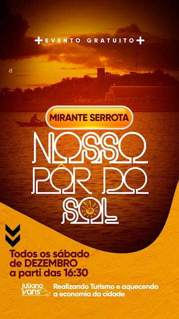 Juliano Vans convida todos(as) para comparecer no Projeto Nosso Pôr do Sol; evento gratuito será realizado neste sábado (14) a partir das 16h30, no Mirante da Serrota, em Petrolândia, PE