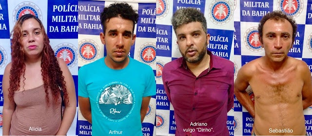 Polícia Militar prende 04 pessoas por tentativa de homicídio e formação de quadrilha no Centro de Paulo Afonso