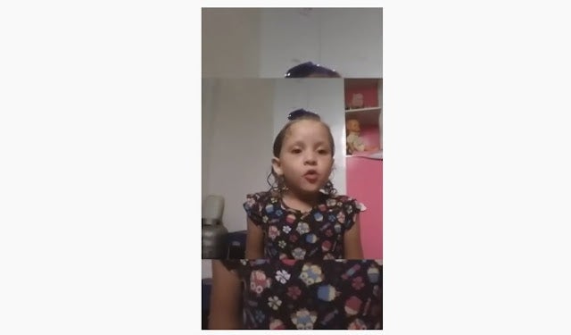 Pequena Jhennyfer Emanuelle de apenas 5 anos, moradora de Ibimirim, sonha em ser youtuber; veja o vídeo
