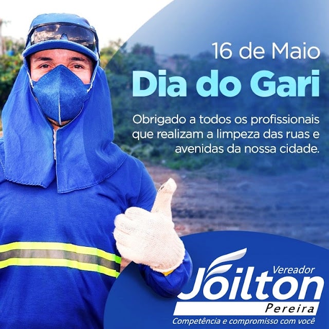Mensagem do Vereador de Petrolândia ‘Joilton Pereira’, em homenagem ao Dia do Gari