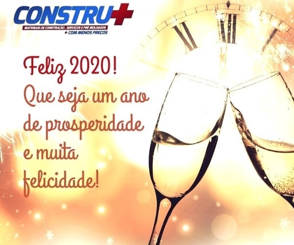 Petrolândia: Votos de Feliz Ano Nova da Constru+ para clientes e amigos