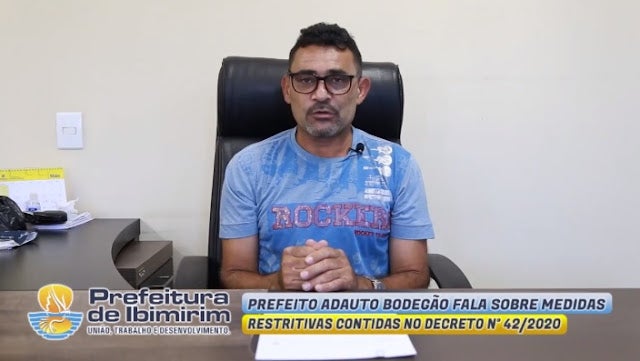 Ibimirim: Prefeito Adauto Bodegão reforça medidas restritivas no combate ao COVID-19