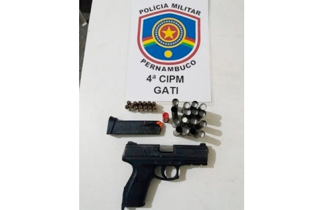 Homem é preso com pistola e munições na zona rural de Inajá, no Sertão de PE