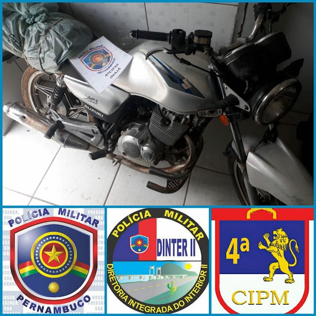 Homem é preso com moto roubada em Inajá, PE