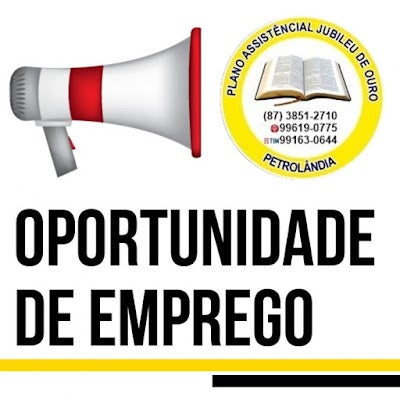Oportunidade de Emprego: Plano Assistencial Jubileu de Ouro informa que tem vagas disponíveis para vendedores com ou sem experiência
