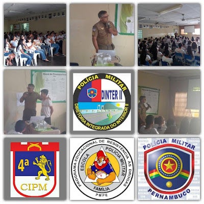 Tacaratu: PM, por meio do PROERD, realiza palestra preventiva sobre drogas para alunos da Escola Municipal Inês Beatriz de Araujo