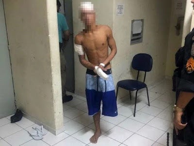 “Saci do Crime” não consegue fugir e é baleado por PM de folga; Assista o vídeo