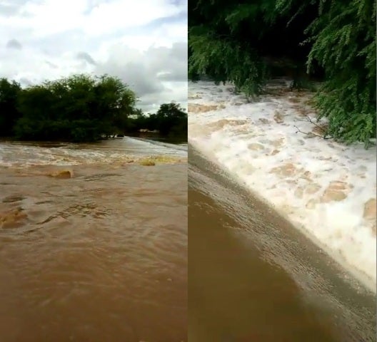 Chuva faz açudes sangrarem em Cabrobó, sertão de Pernambuco