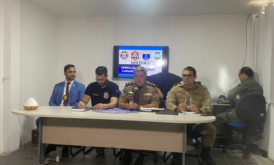 Órgãos de segurança realizam coletiva para divulgar reforço no carnaval do interior