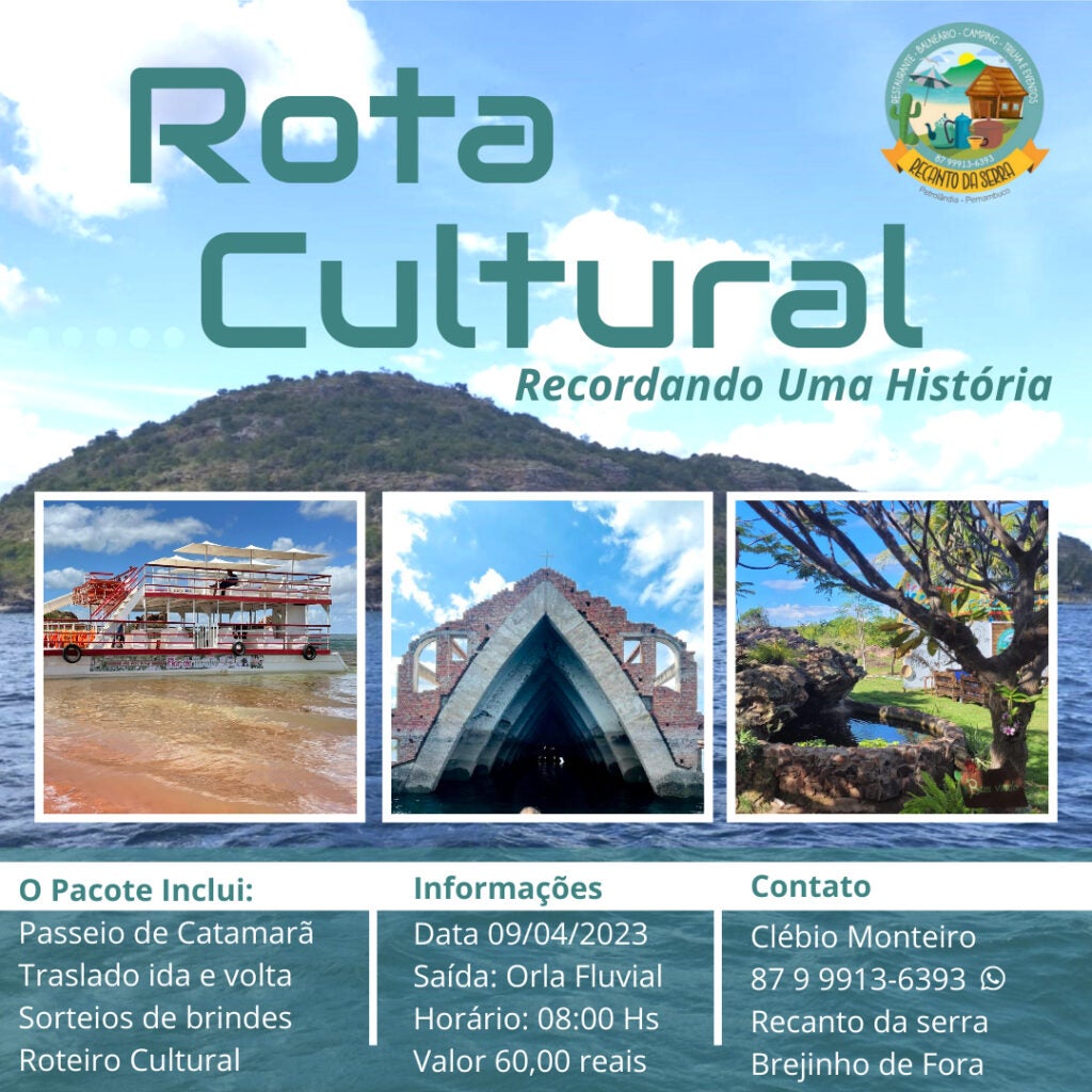 Participe da inauguração da Rota Cultural e descubra lugares incríveis em Petrolândia no domingo de Páscoa!