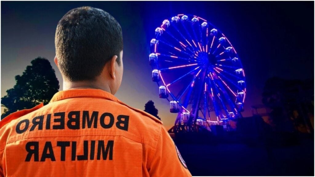 Tacaratu: Bombeiros são acionados para ocorrência de resgate de crianças presas em roda gigante em parque de diversões de Caraibeiras