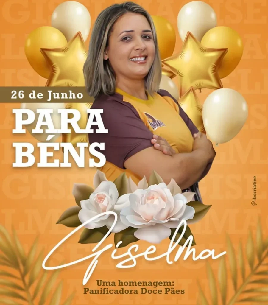 Petrolândia: Aniversariante do Dia, Giselma Paula proprietária da Panificadora Doce Pães recebe felicitações especial