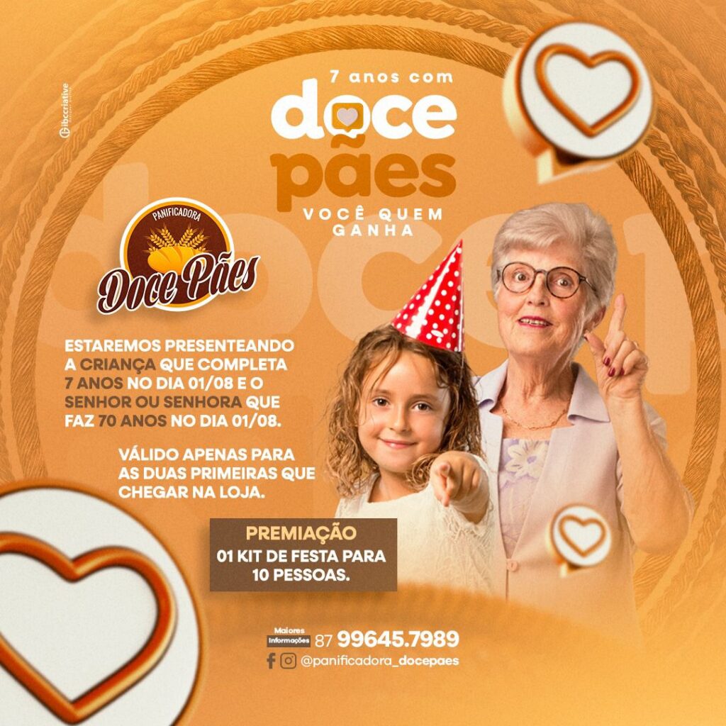7 Anos de Doce Pães de Petrolândia: Celebração com Super Promoção!