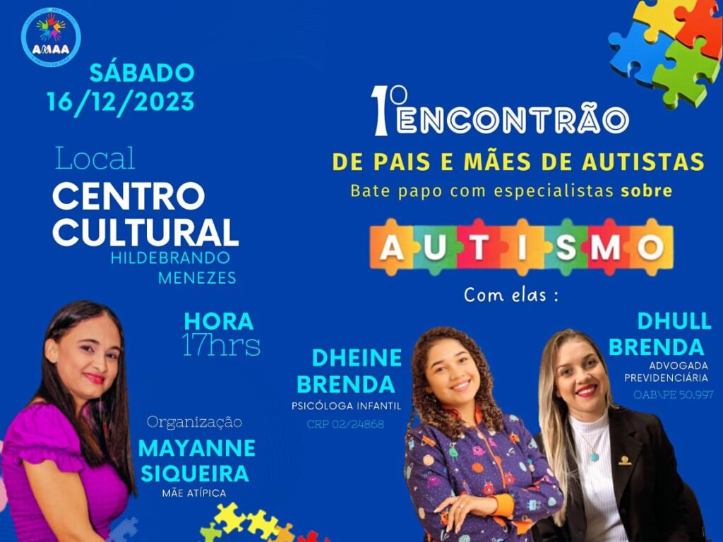 1° Encontro de Pais e Mães de Autistas de Petrolândia-PE: Troca de Experiências e Conhecimento no Centro Cultural no Dia 16 de Dezembro, a Partir das 17h 1° Encontro de Pais e Mães de Autistas de Petrolândia-PE: Troca de Experiências e Conhecimento no Centro Cultural no Dia 16 de Dezembro, a Partir das 17h