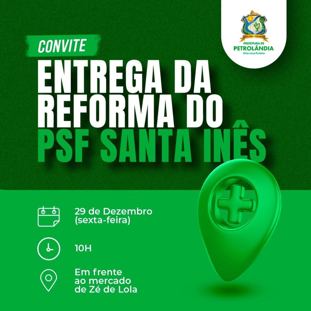 Prefeitura de Petrolândia Entrega Posto de Saúde Reformado nesta sexta-feira (29); a partir das 10h