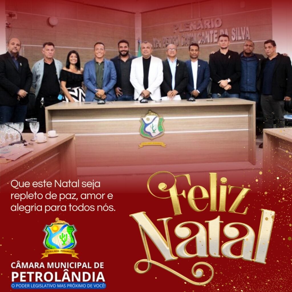 Mensagem de Natal da Câmara Municipal de Petrolândia-PE