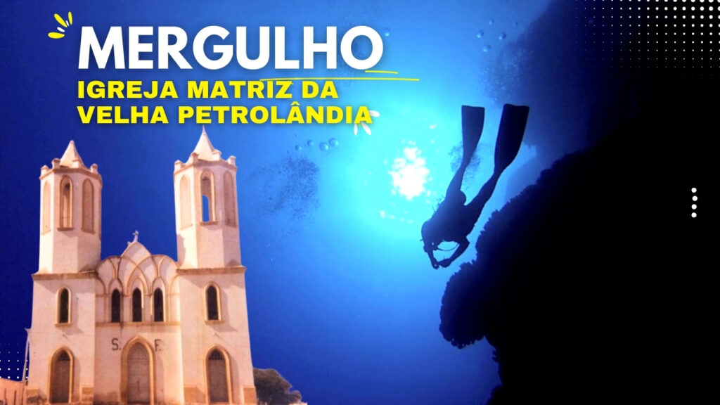 Mergulhador Samyr Oliveira revela novas imagens da Igreja Matriz São Francisco de Assis Submersa na Velha Petrolândia; VEJA VÍDEO