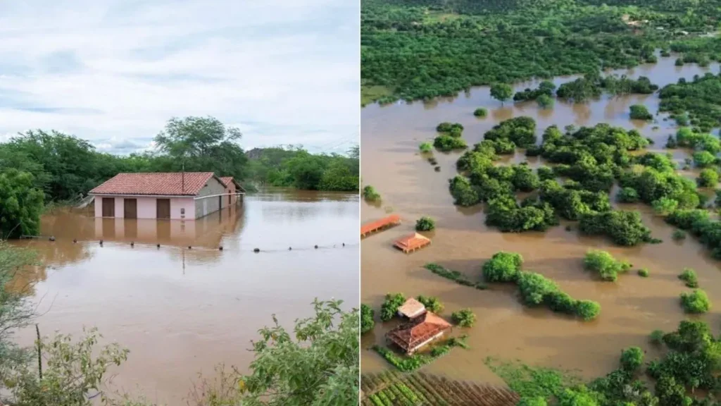 Chuvas fortes obrigam moradores a abandonarem suas casas em Jeremoabo Chuvas fortes obrigam moradores a abandonarem suas casas em Jeremoabo