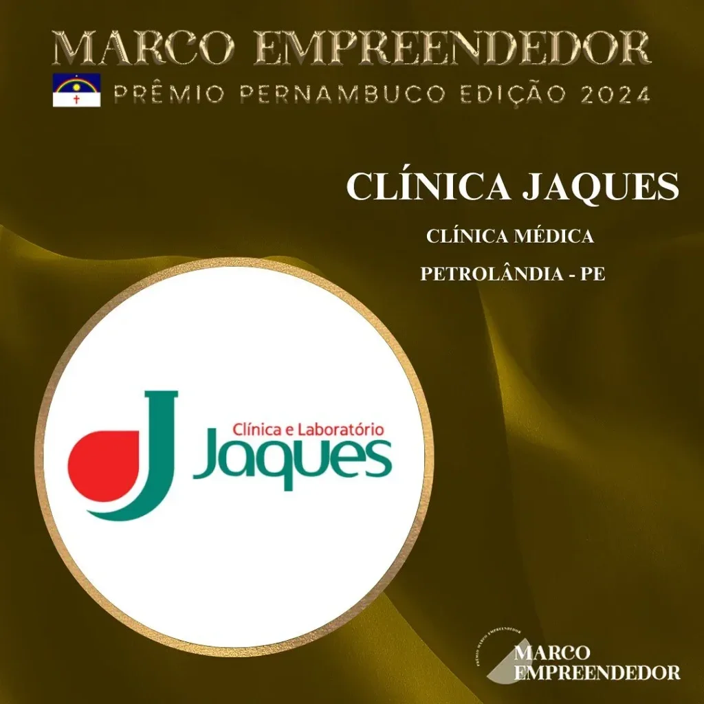 Clínica e Laboratório Jaques Recebe Prêmio Marco Empreendedor 2024