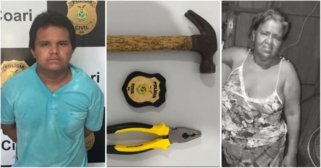 Jovem é preso acusado de matar a mãe usando martelo e alicate Jovem é preso acusado de matar a mãe usando martelo e alicate