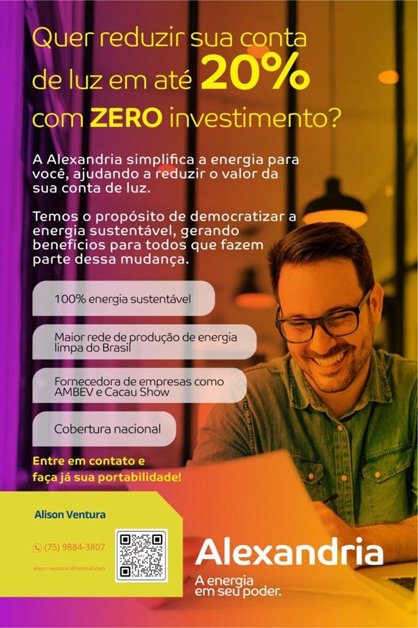 Atenção Petrolândia e Região: Reduza sua Conta de Luz em até 20% com ZERO Investimento com a Alexandria – A energia que transforma o presente e o futuro!