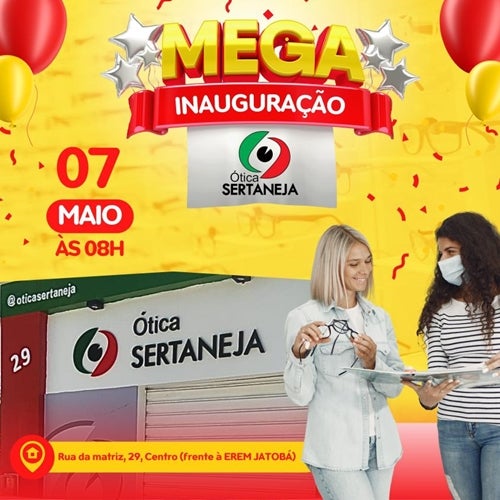 Ótica Sertaneja inaugura sua quarta loja em Petrolândia com preços imperdíveis e festa para a população!
