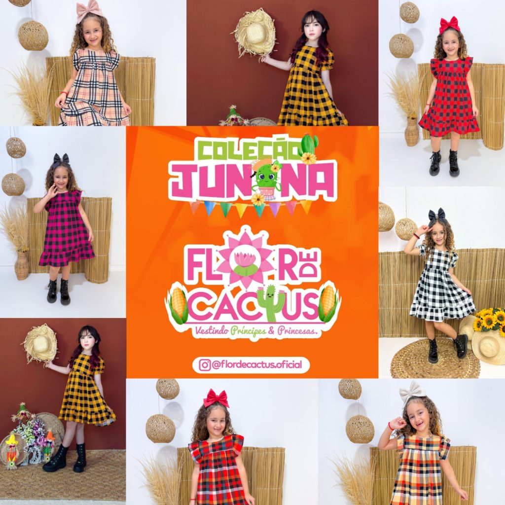 Loja Flôr de Cactus lança coleção junina infantil com muito estilo no Mercado Público de Petrolândia