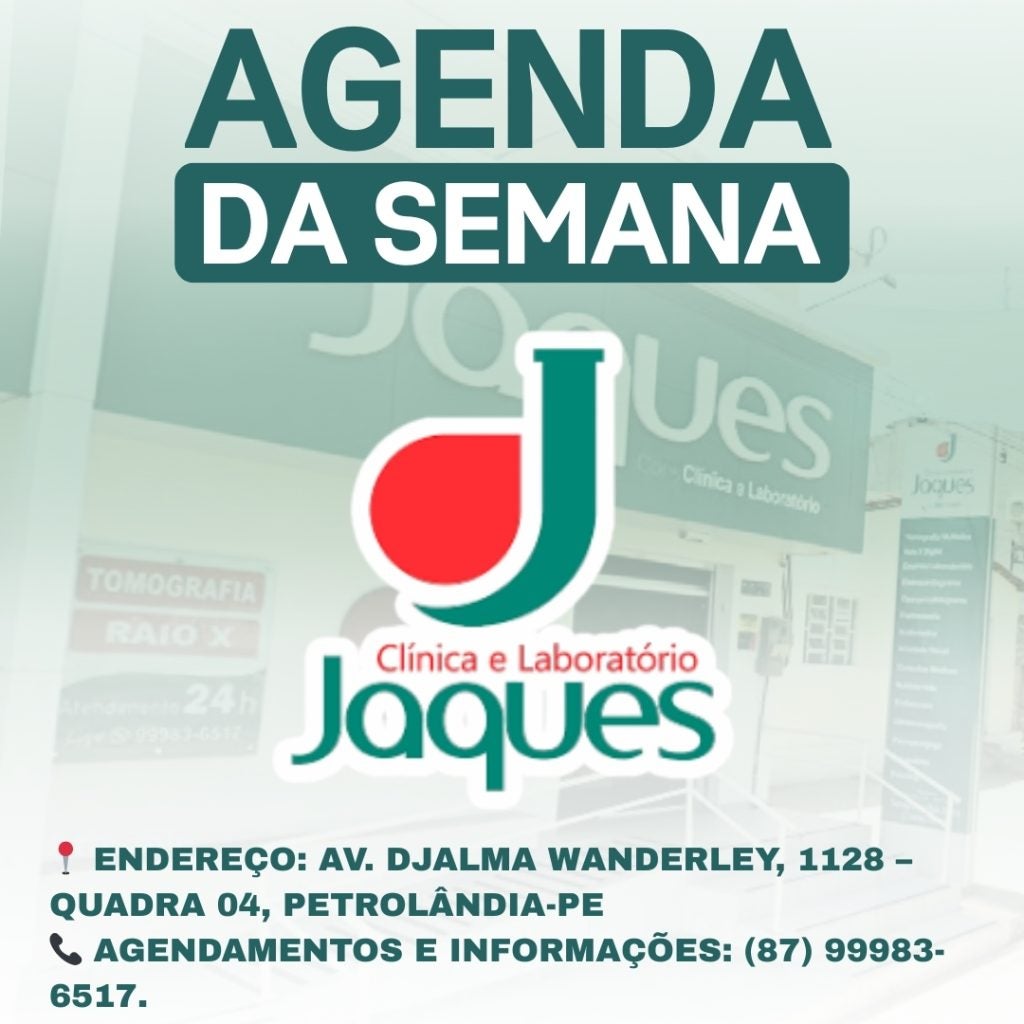 Clínica Jaques divulga agenda de atendimentos da semana em Petrolândia-PE
